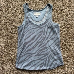 Karen Neuburger Gray Zebra Print Tank Top